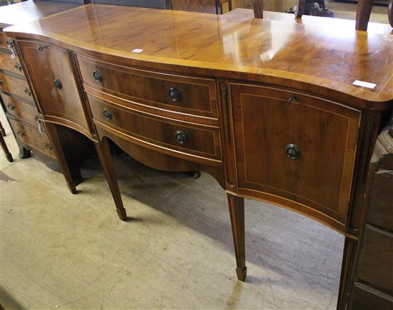 Serpentine inlaid sideboard
